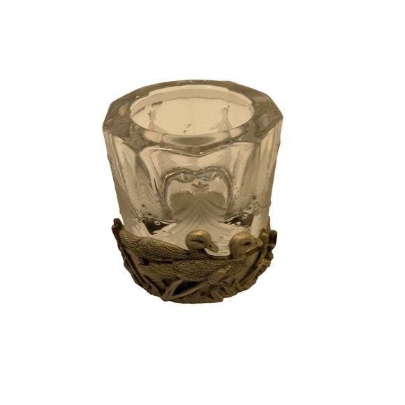 Votive Candle Holder Frosted Christmas Tree Thick glass Tealight 3 Inch Etched - Picture 8 of 8